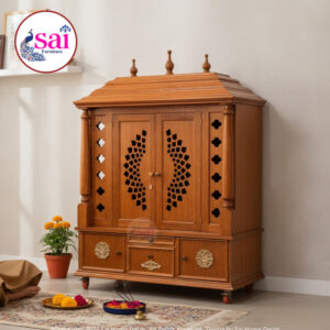 SIAH-Shankha Wooden Pooja Mandir-72 Inches