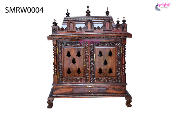 SIAH-Wooden Pooja Mandir Vishwaroopa Collections-4 Ft-V02