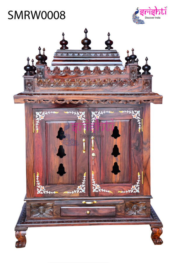 SIAH-Wooden Pooja Mandir Vishwaroopa Collections-4 Ft-V06