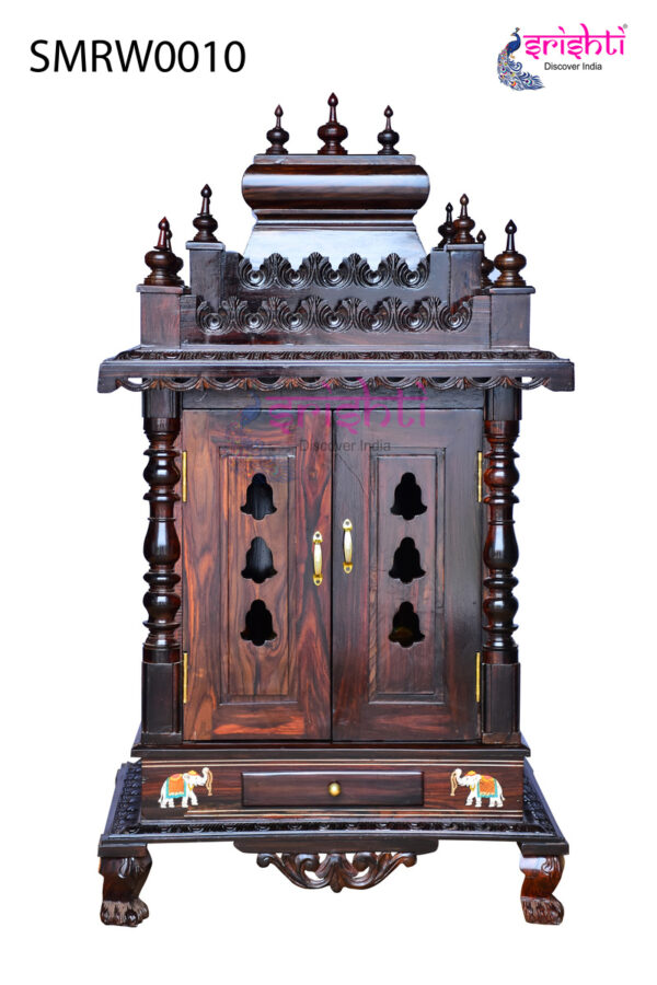 SIAH-Wooden Pooja Mandir Vishwaroopa Collections-4 Ft-V08