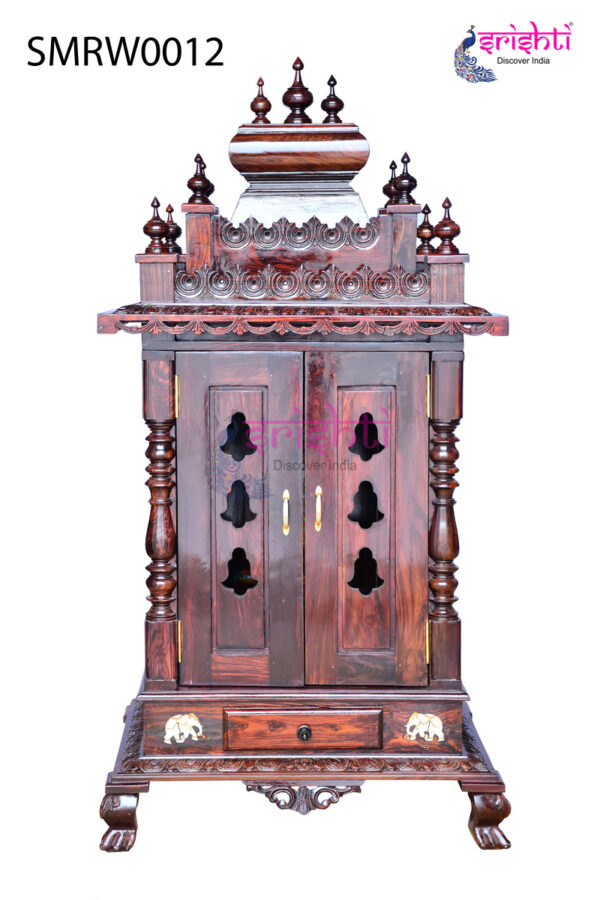 SIAH-Wooden Pooja Mandir Vishwaroopa Collections-4 Ft-V10