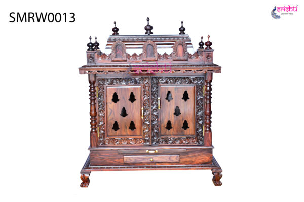 SIAH-Wooden Pooja Mandir Vishwaroopa Collections-4 Ft-V11