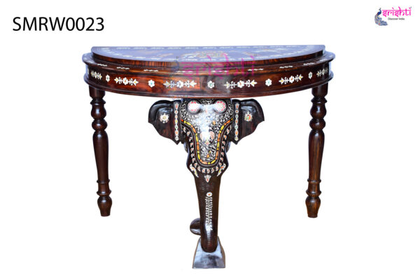 SAIH-Wooden Half Round Table-3 Ft-T02