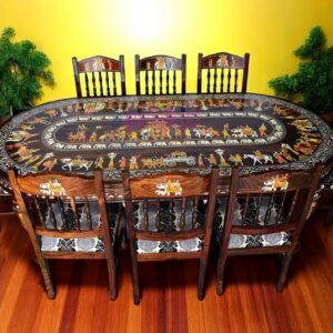 SAIH-Wooden Dinning Table-8 Seater-3 Ft-D01