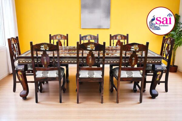 SAIH-Wooden Dinning Table-8 Seater-3 Ft-D02