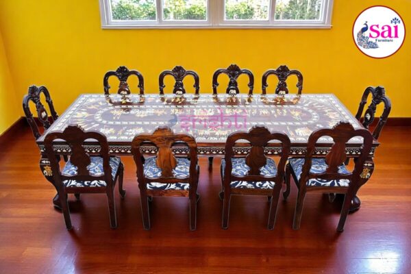 SAIH-Wooden Dinning Table-10 Seater-3 Ft-D01